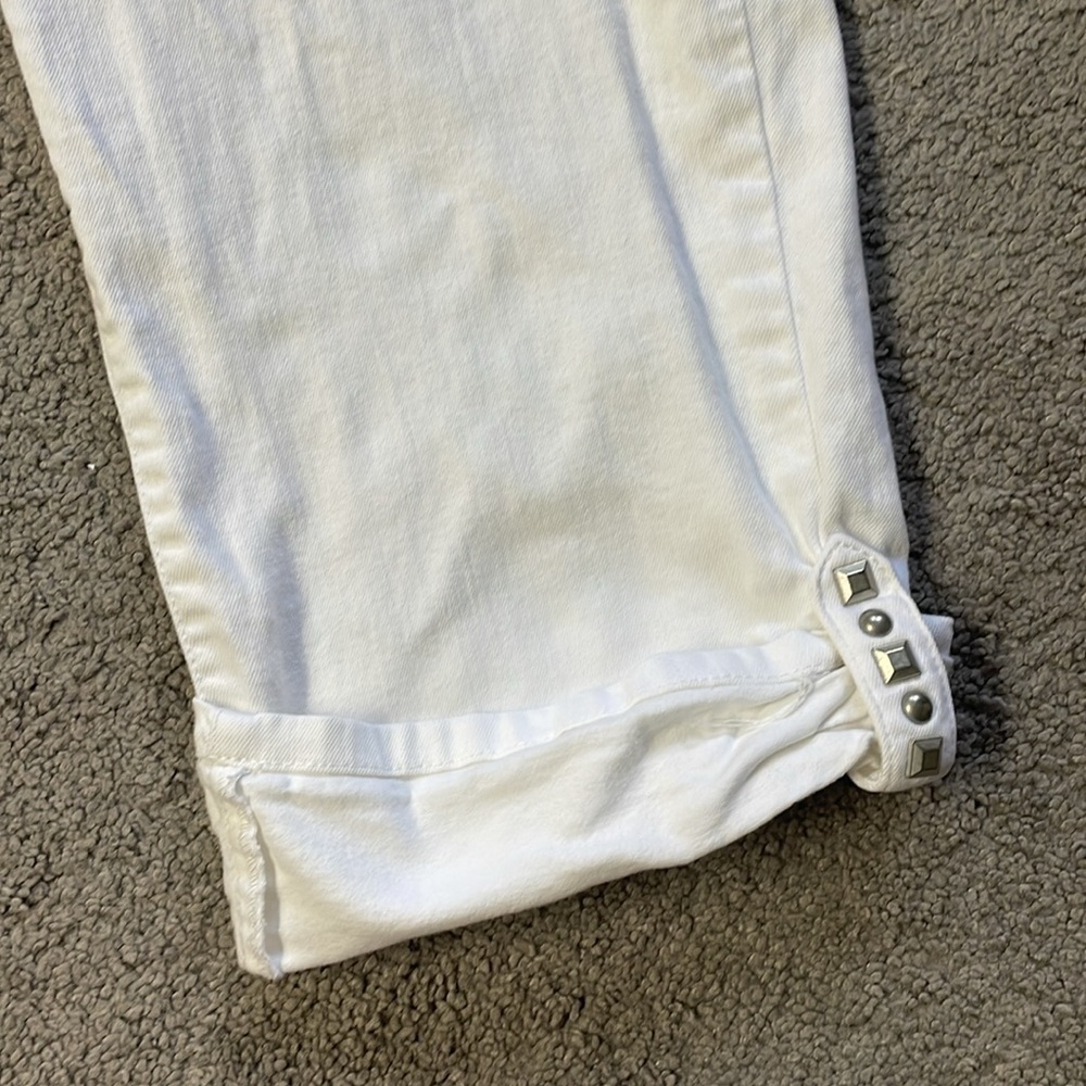 Nine West Jeans White Studded Capris | Size 16/33 - Picture 2 of 12